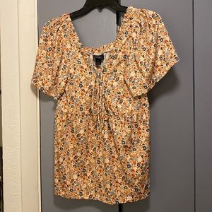 Daytrip Top Floral Orange Size Small